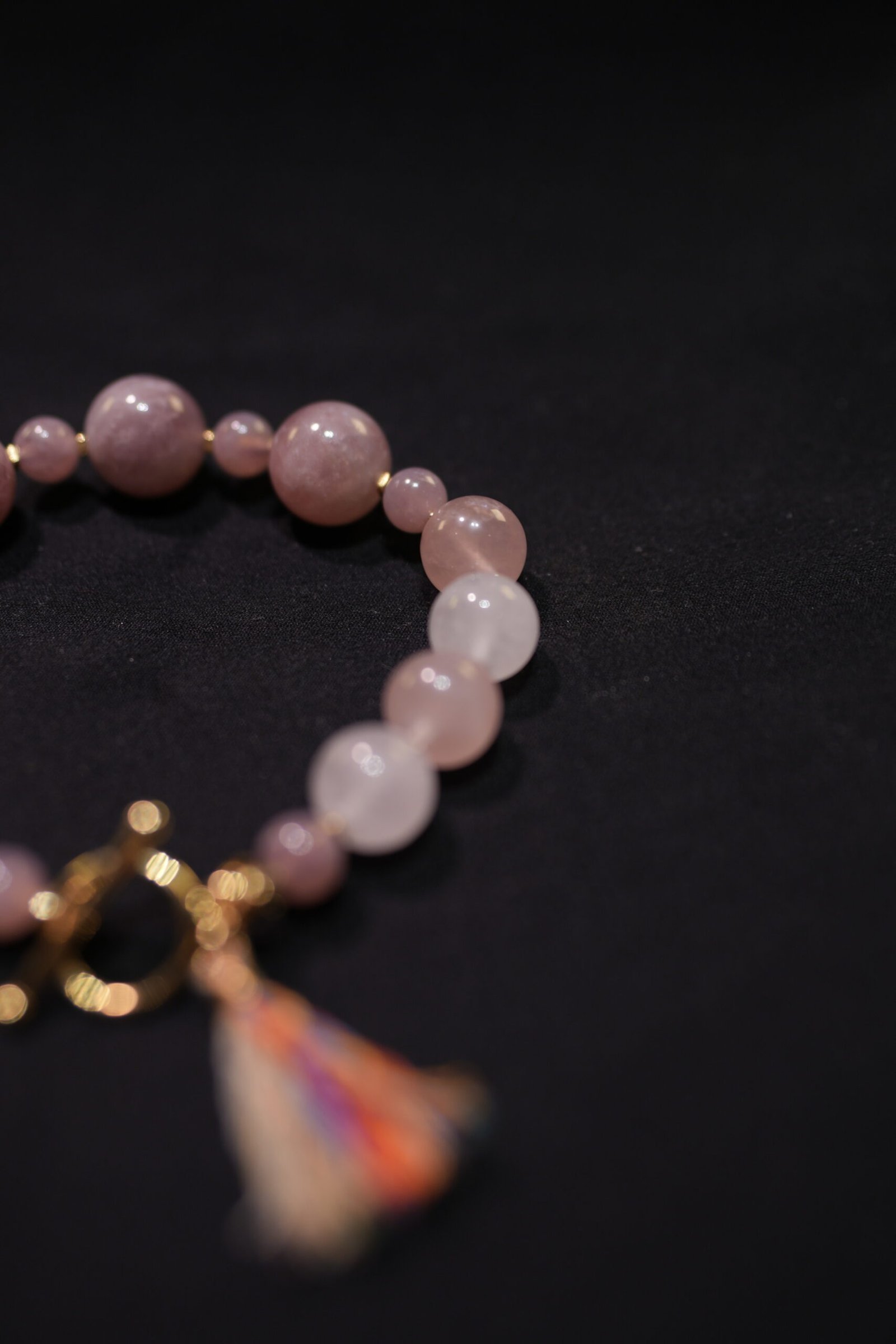Ametrine & Pink Quartz Feng Shui Bracelet - Heart & Mind Balance - Image 3