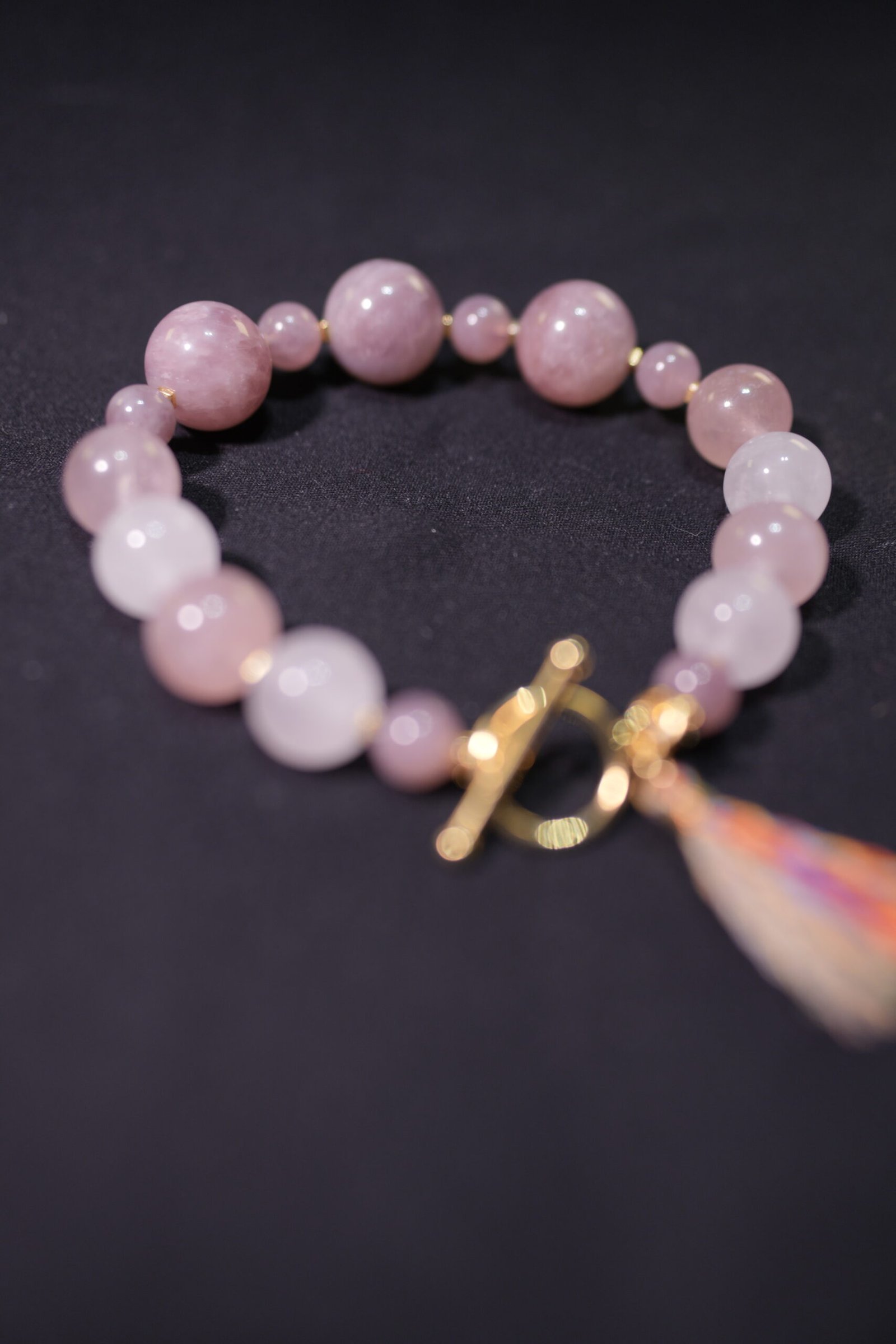 Ametrine & Pink Quartz Feng Shui Bracelet - Heart & Mind Balance - Image 2