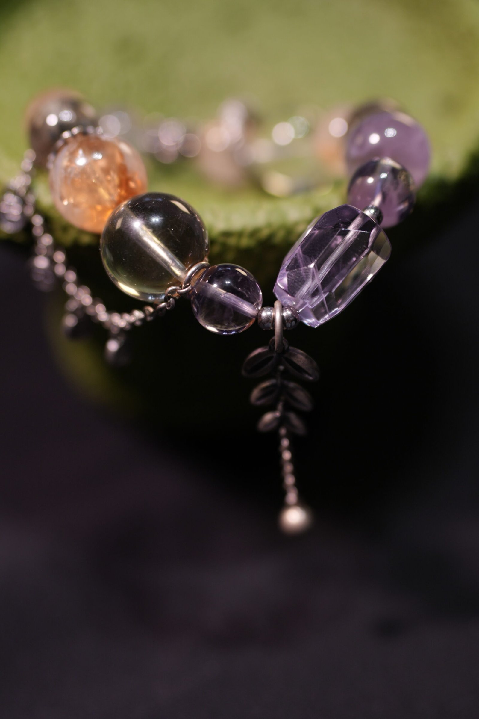 The "Spirit & Abundance" Amethyst and Golden Rutilated Citrine Feng Shui Chakra Bracelet - Image 5