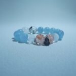 Lumoola Hailanbao 'Stone of Courage' bracelet, representing the Throat Chakra and clear expression like a gentle melody.