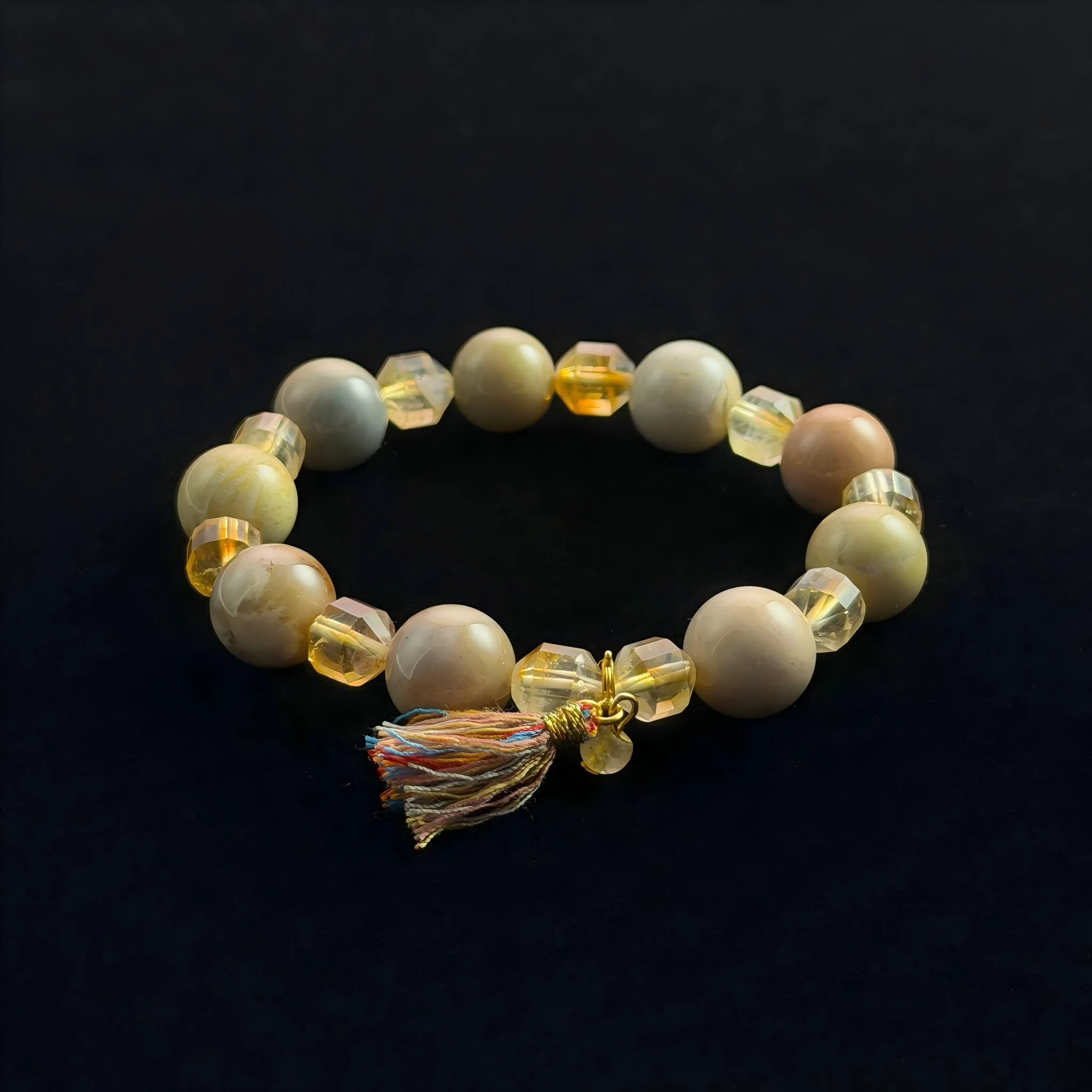 Earth Element Calming And Calming Picture Stone Bracelet