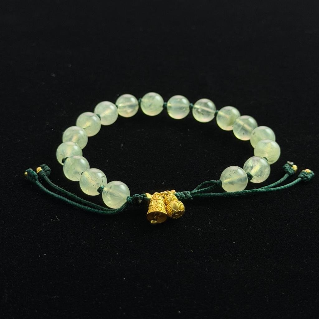 Vitality & Growth Wood Element Jade Bracelet - Natural Green Jade Crystal Jewelry for Feng Shui Healing and Renewal